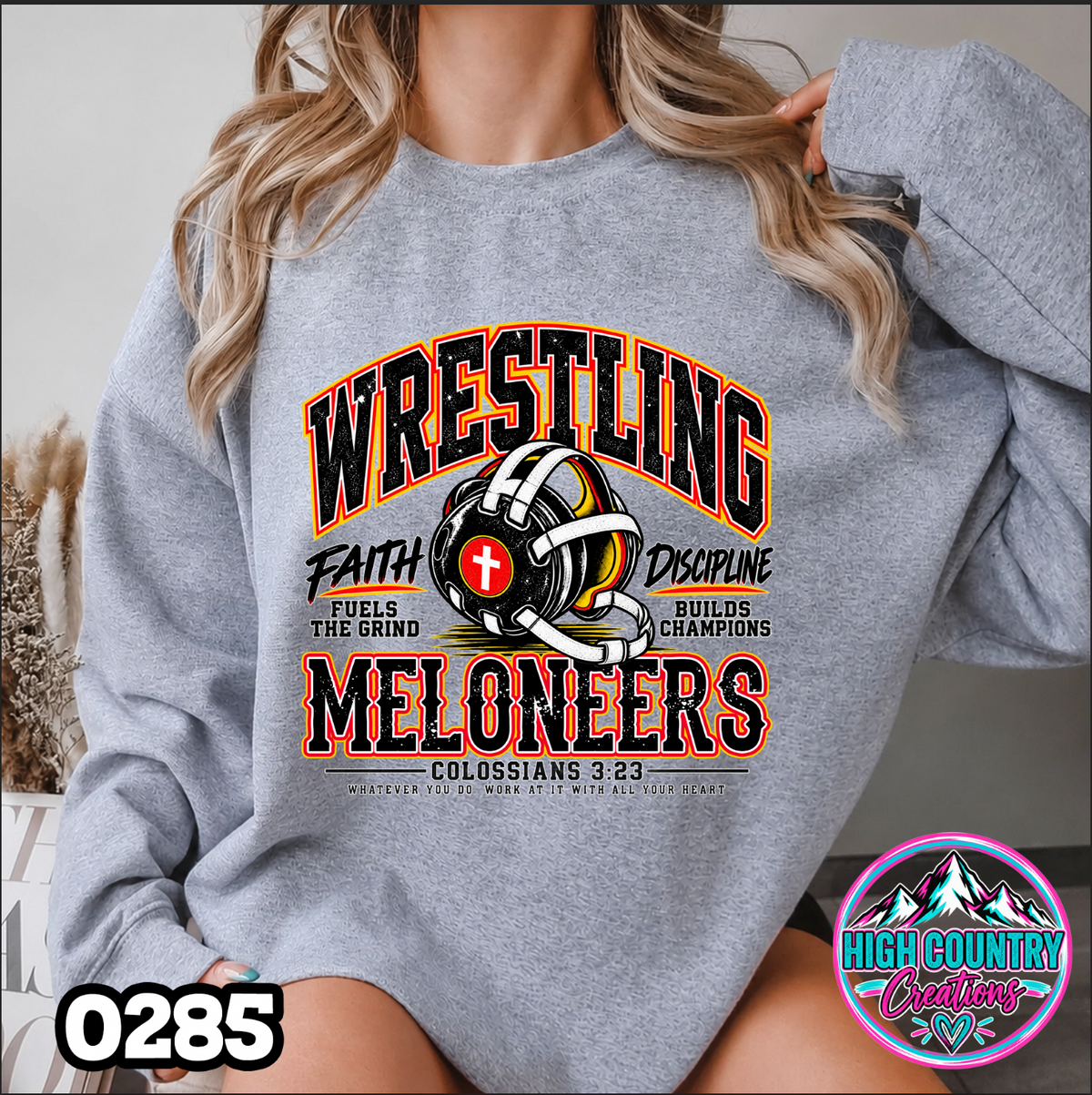 0285 Mascot Wrestling Faith Sweater