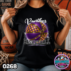 0268 Faux Glitter Checkered Basketball Spirit Tee