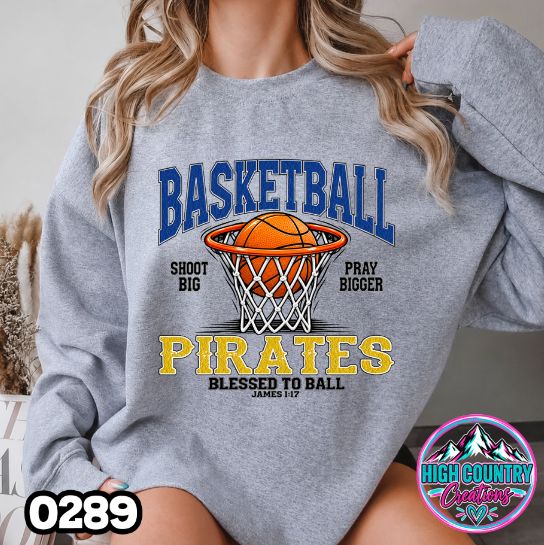 0289 BLESSED TO BALL BASKETBALL SWEATSHIRT