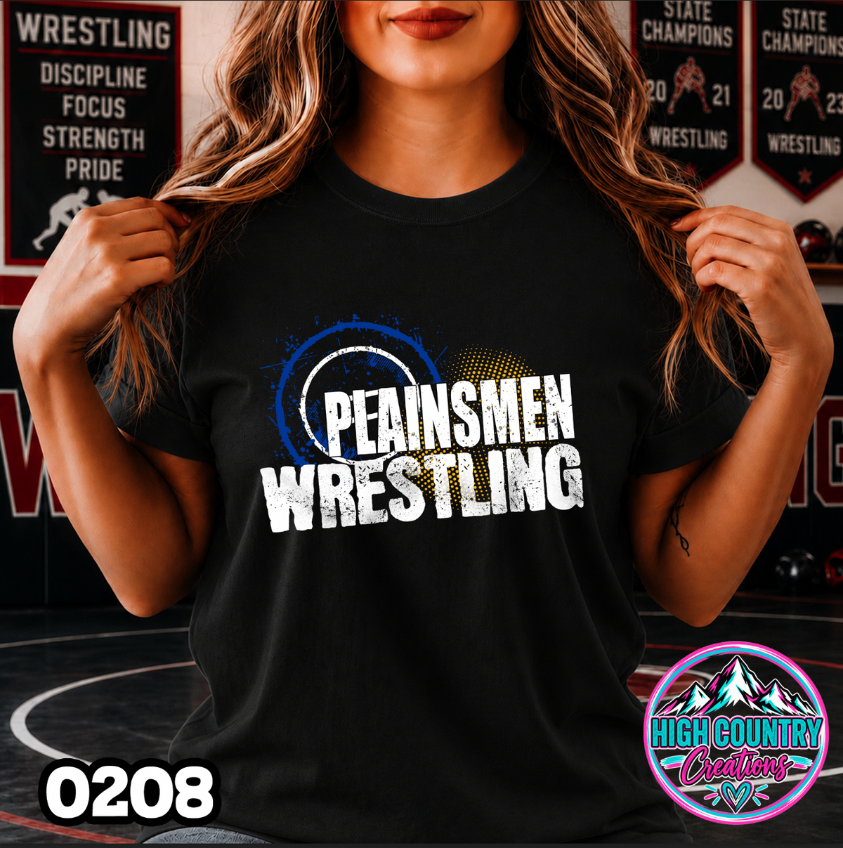 0208 WRESTLING MAT SPLATTER TEE
