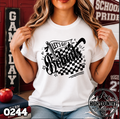 0244 LETS GO checker pennant mascot