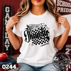 0244 LETS GO checker pennant mascot
