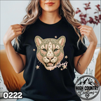 0222 PATCHWORK MASCOT – Faux Embroidery Spirit Tee