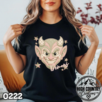 0222 PATCHWORK MASCOT – Faux Embroidery Spirit Tee