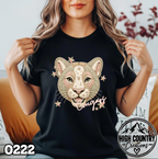 0222 PATCHWORK MASCOT – Faux Embroidery Spirit Tee