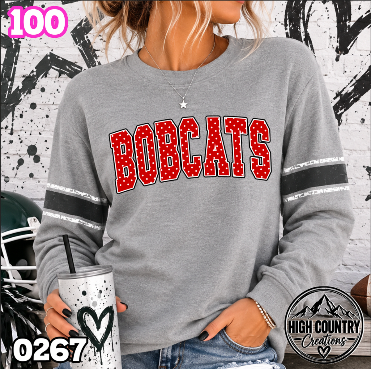 0267 Specialty Long Sleeve Polka Dot Mascot 8525