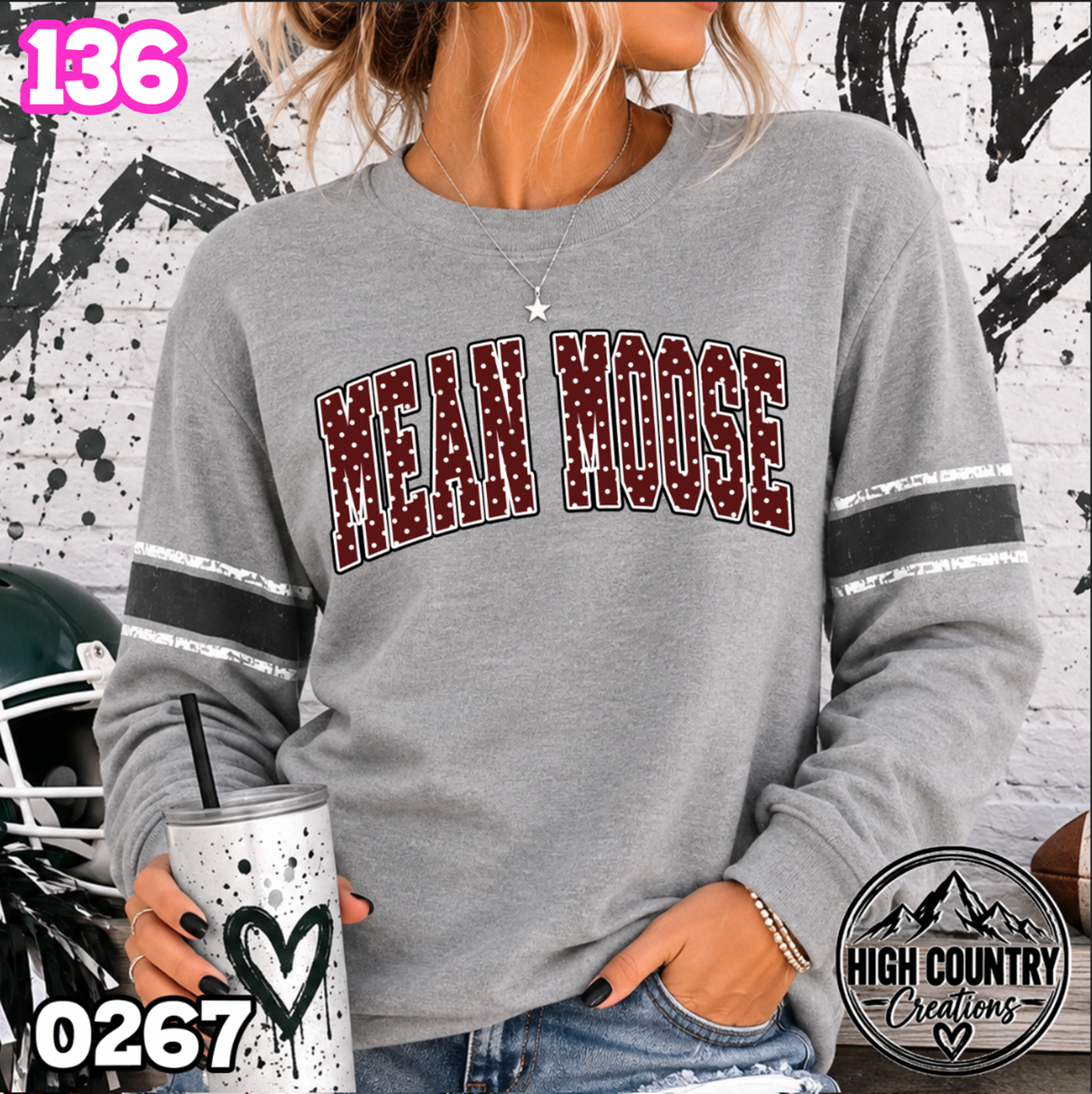 0267 Specialty Long Sleeve Polka Dot Mascot 8525
