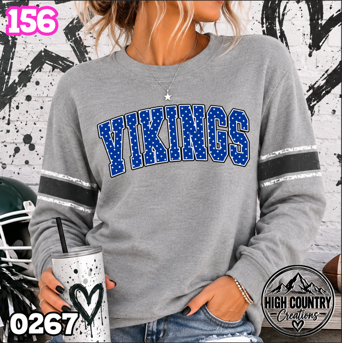 0267 Specialty Long Sleeve Polka Dot Mascot 8525