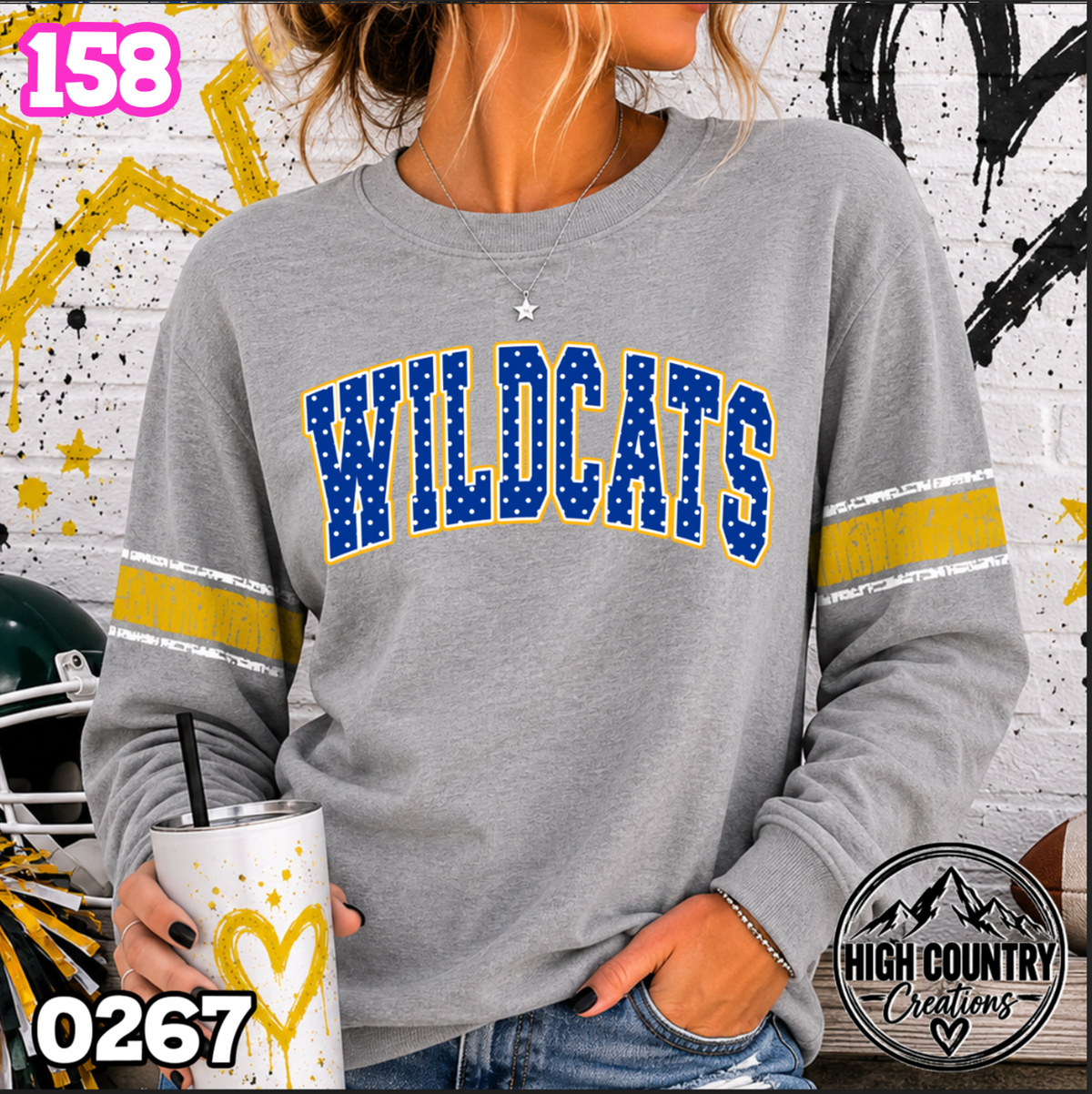 0267 Specialty Long Sleeve Polka Dot Mascot 8525