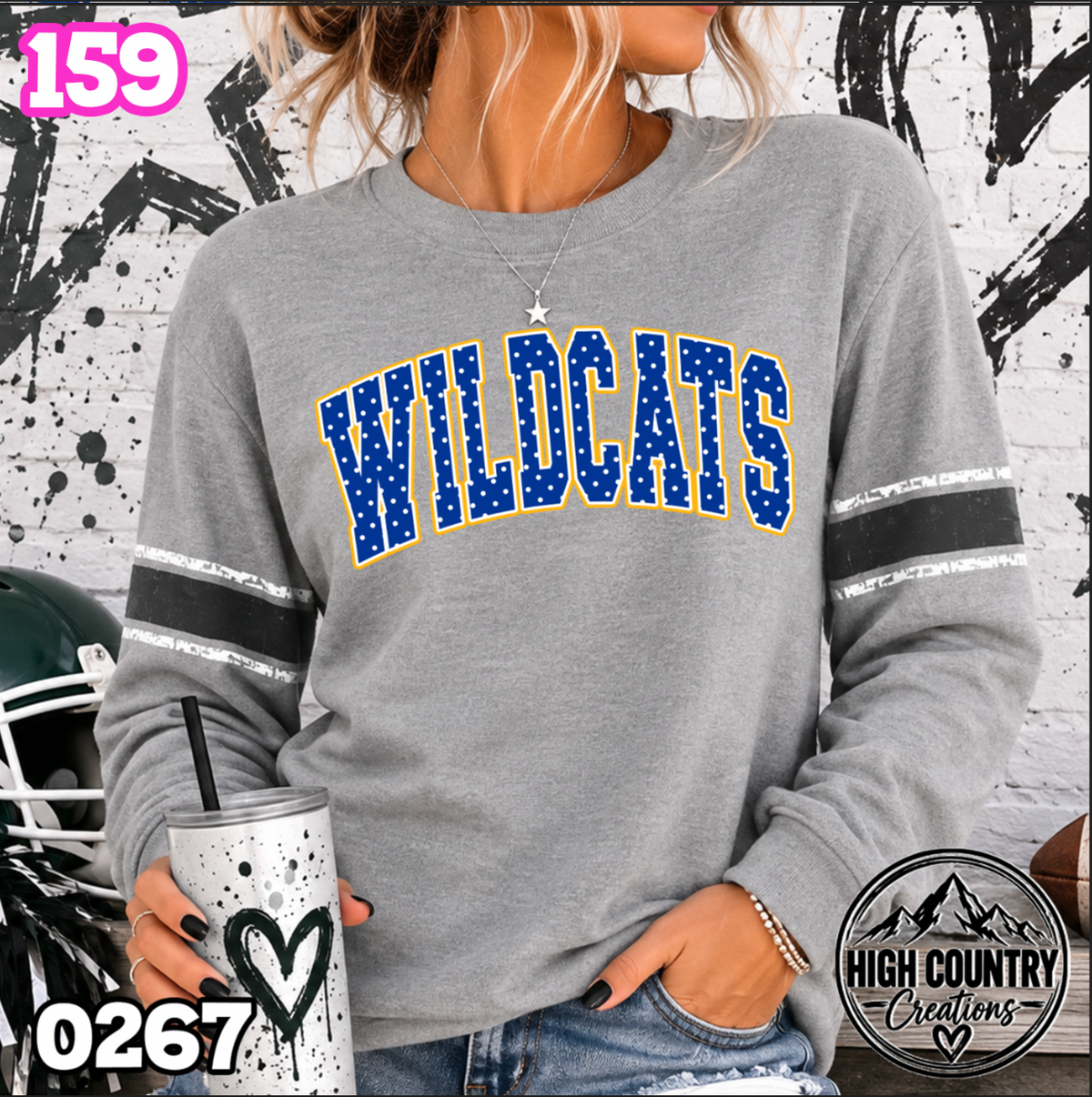 0267 Specialty Long Sleeve Polka Dot Mascot 8525