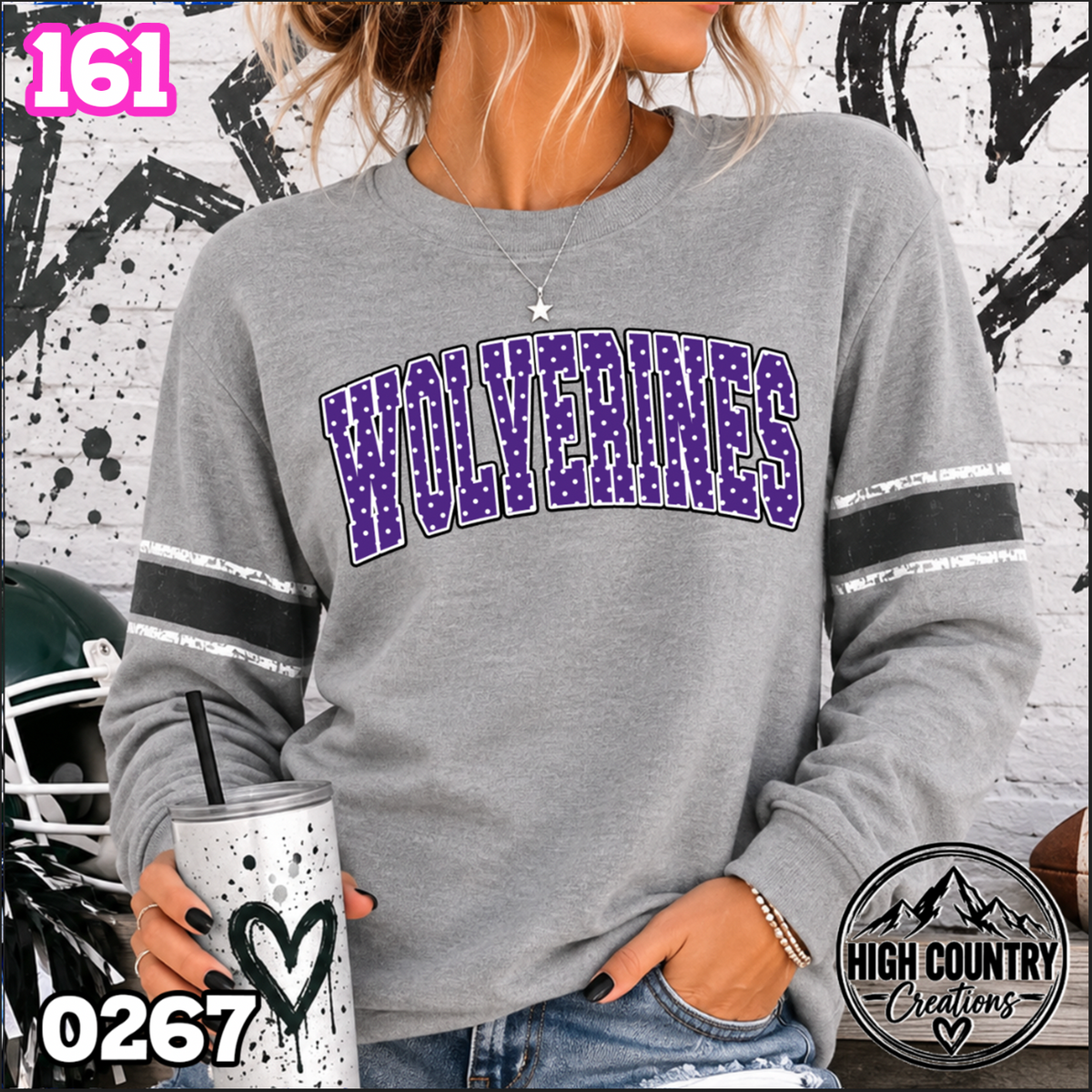 0267 Specialty Long Sleeve Polka Dot Mascot 8525