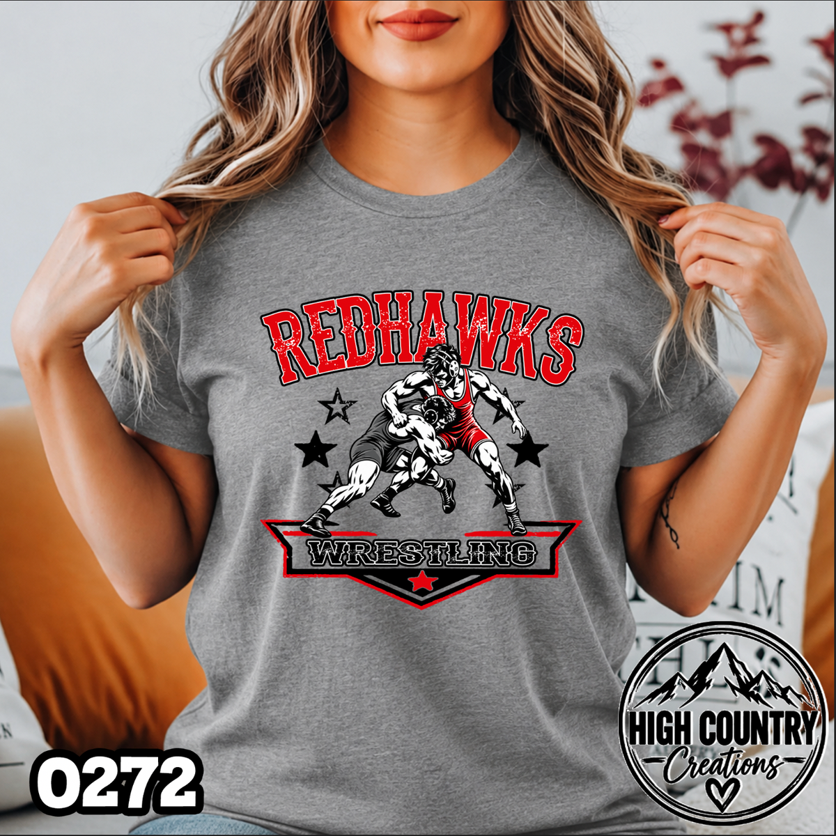 0272 Boys Vintage Collegiate Wrestling Tee