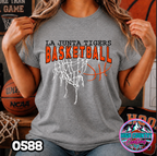 0558 GRUNGE BASKETBALL NET SCHOOL SPIRIT TEE
