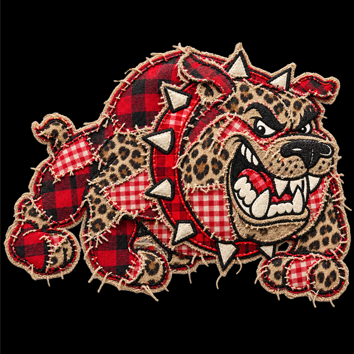 0300 FAUX APPLIQUE MASCOT SWEATER