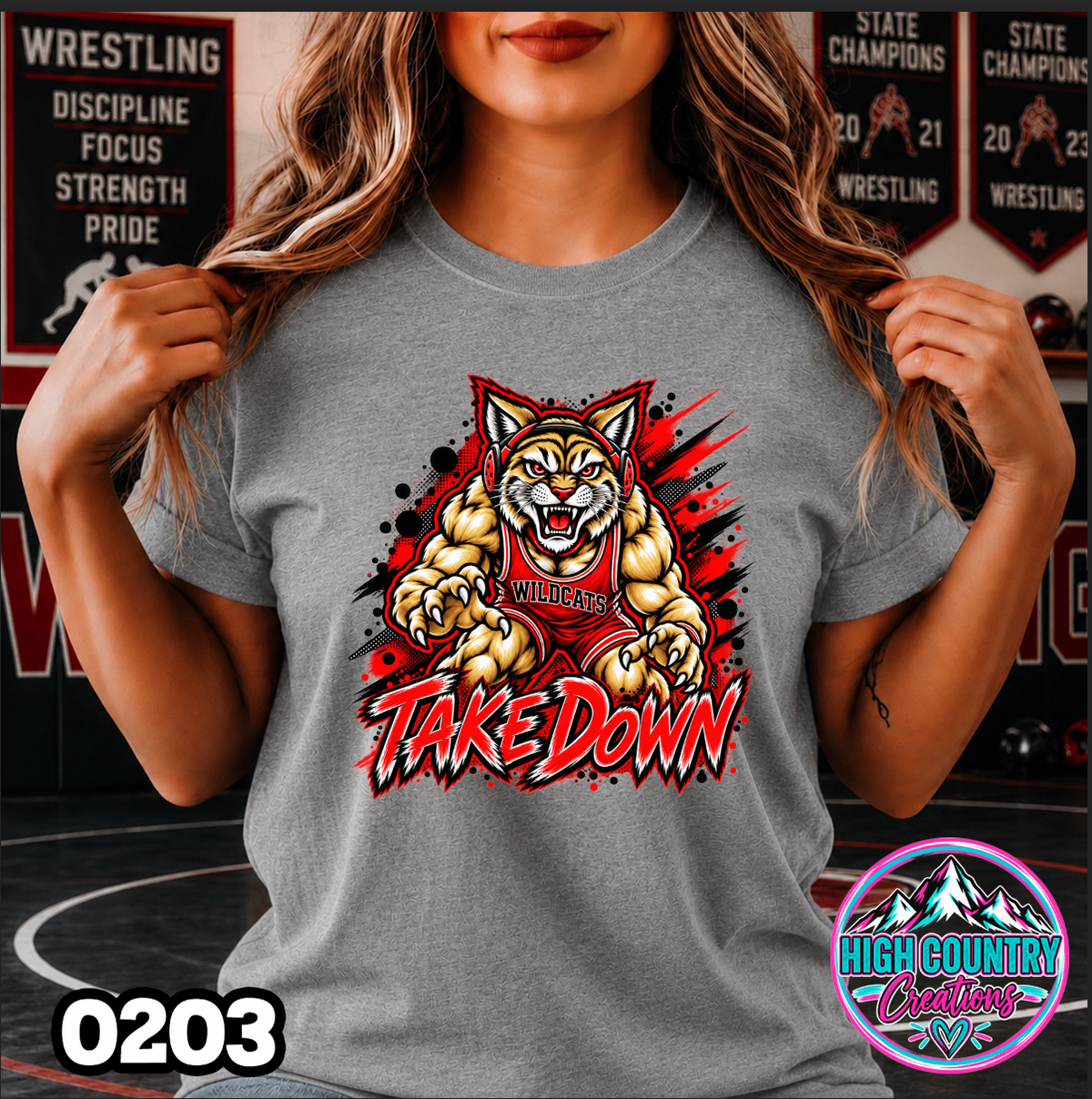 0203 TAKEDOWN AI Wrestling Mascot