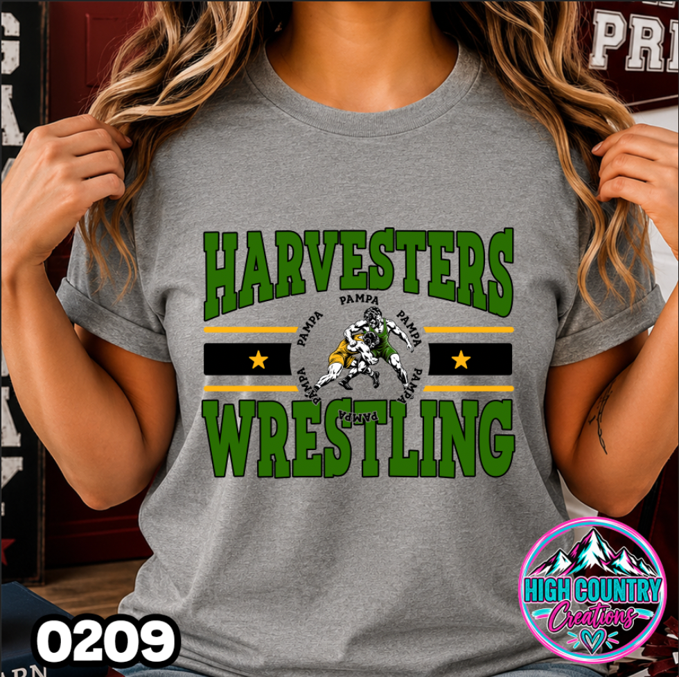 0209 Retro Varsity Wrestling Pride Tee