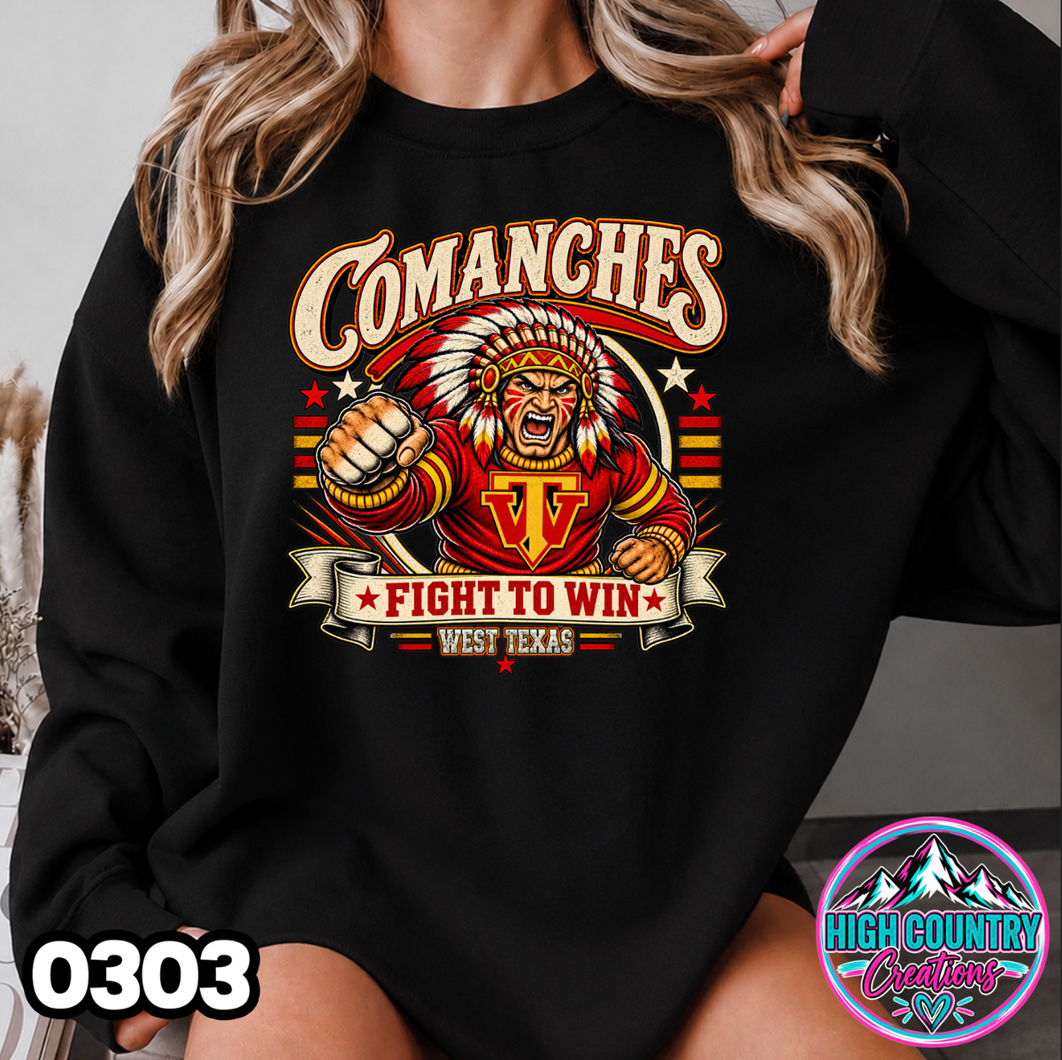 0303 FIGHT TO WIN MASCOT SWEATER