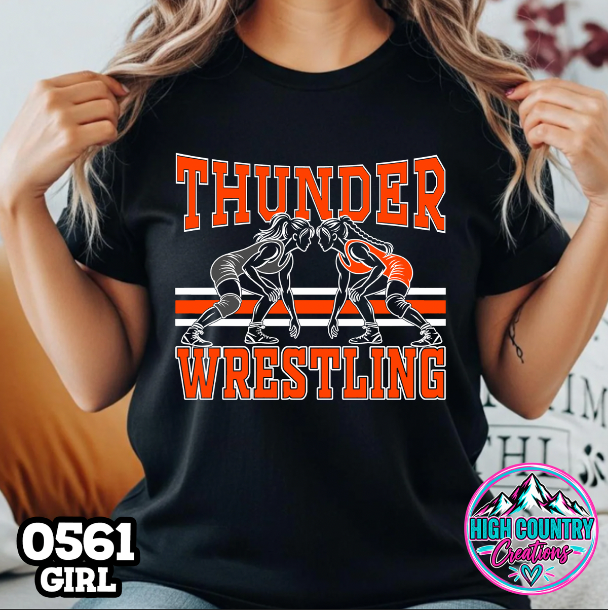 0561 Girls Wrestling School Spirit Tee