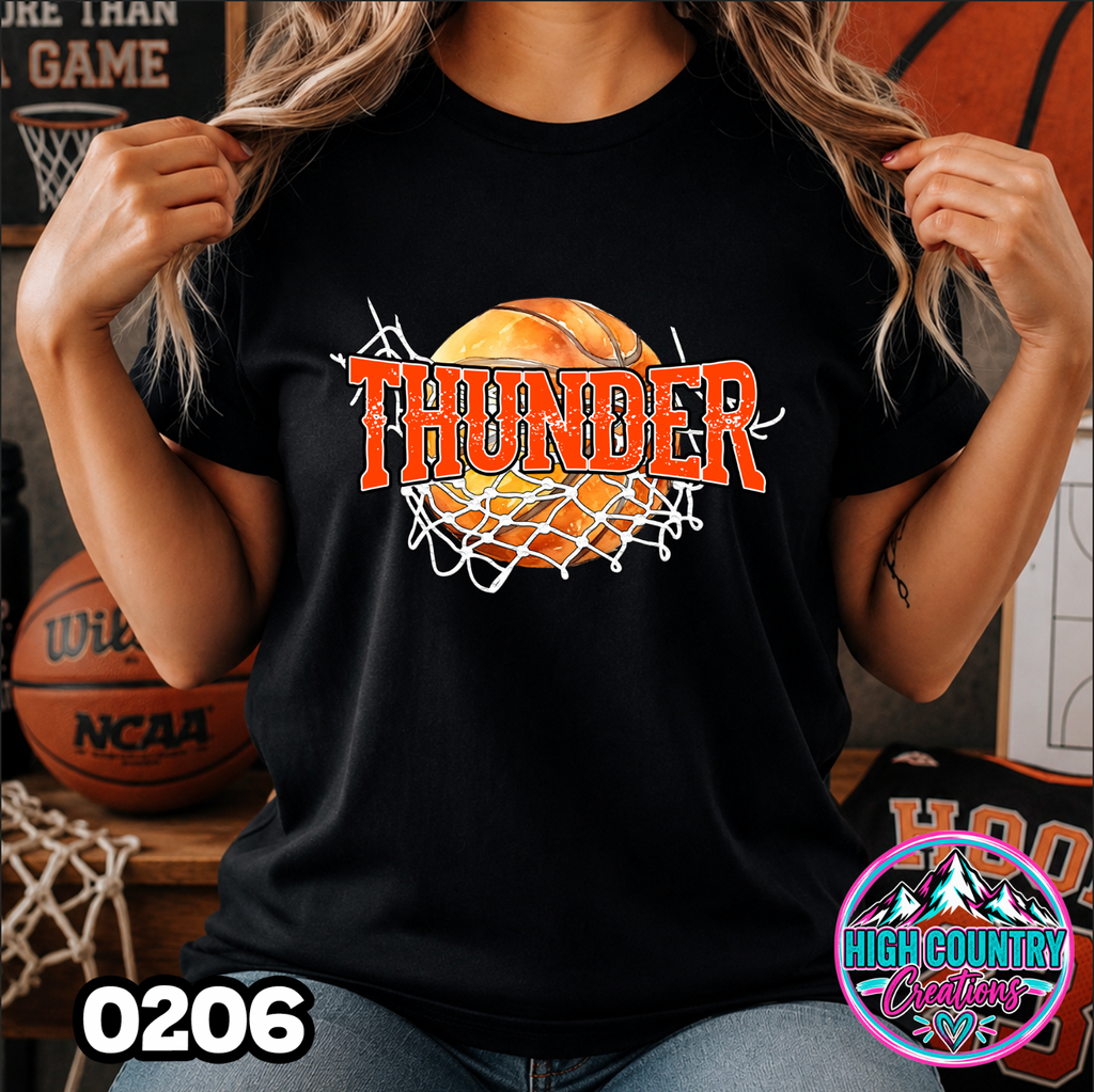 0206 Cut Net Basketball Spirit Tee
