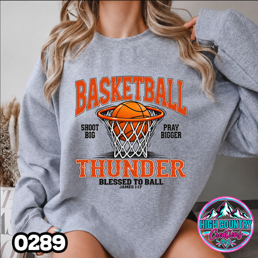 0289 BLESSED TO BALL BASKETBALL SWEATSHIRT