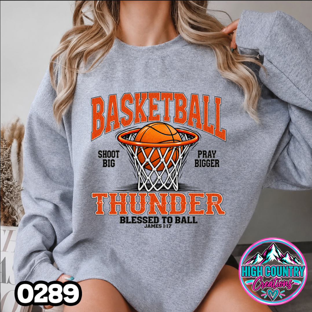 0289 BLESSED TO BALL BASKETBALL SWEATSHIRT