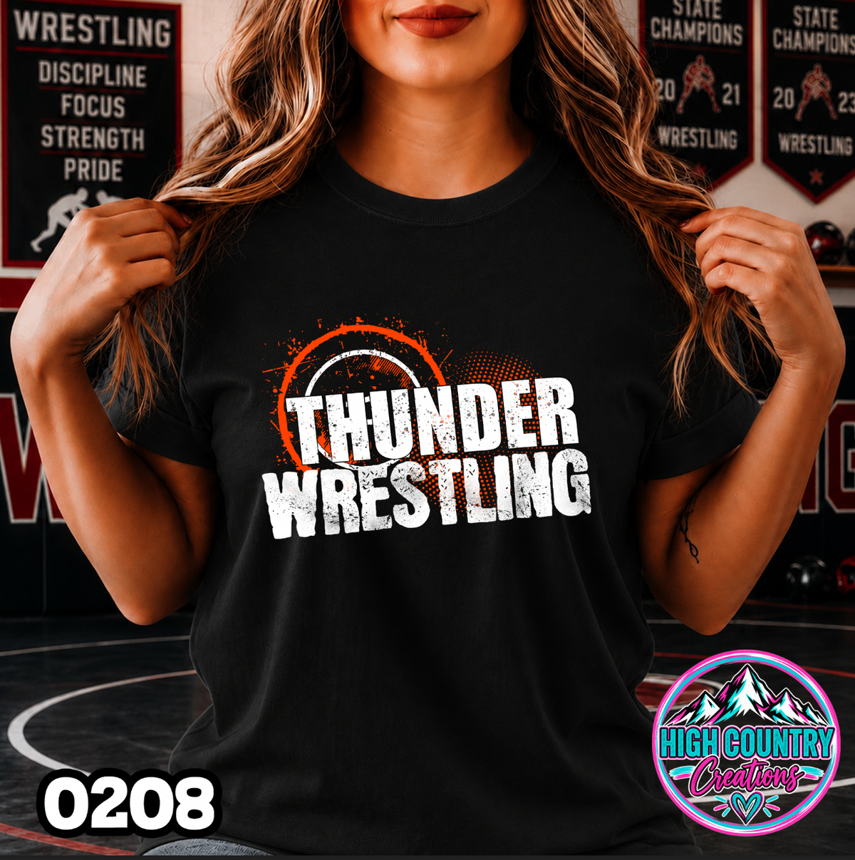 0208 WRESTLING MAT SPLATTER TEE