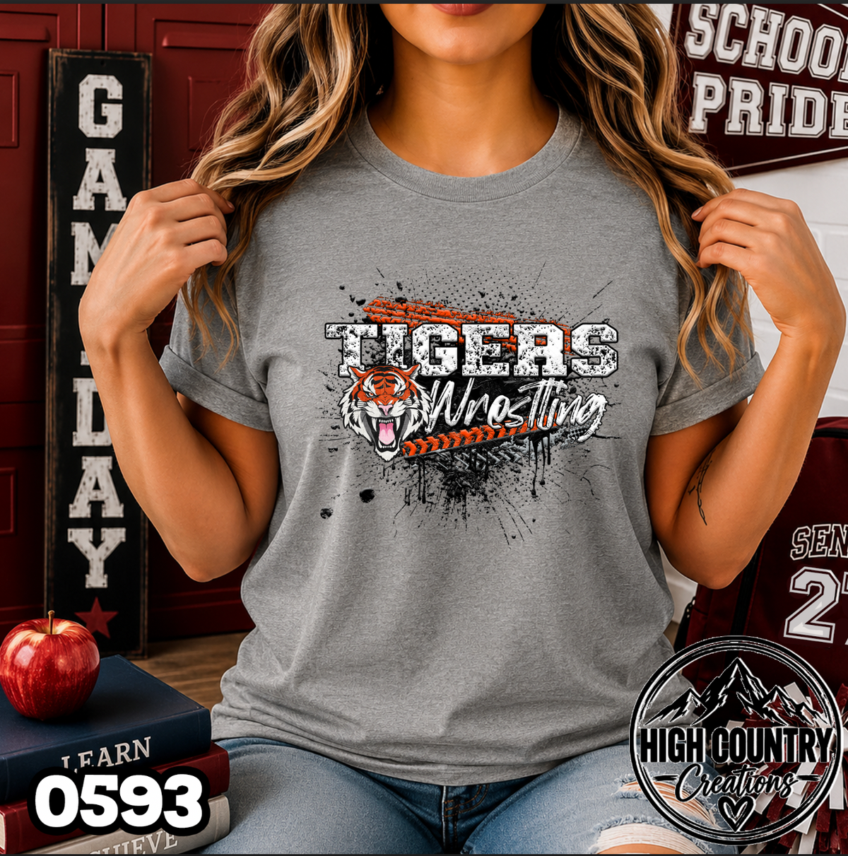 0593 MESSY WRESTLING SPIRIT TEE