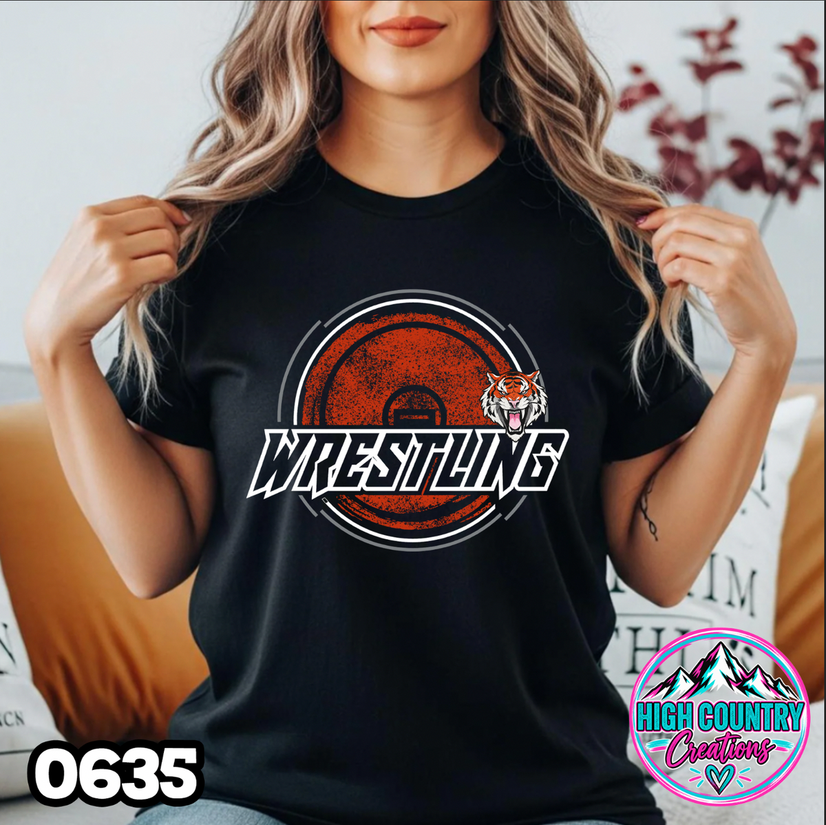 0635 HALF TONE WRESTLING MAT TEE