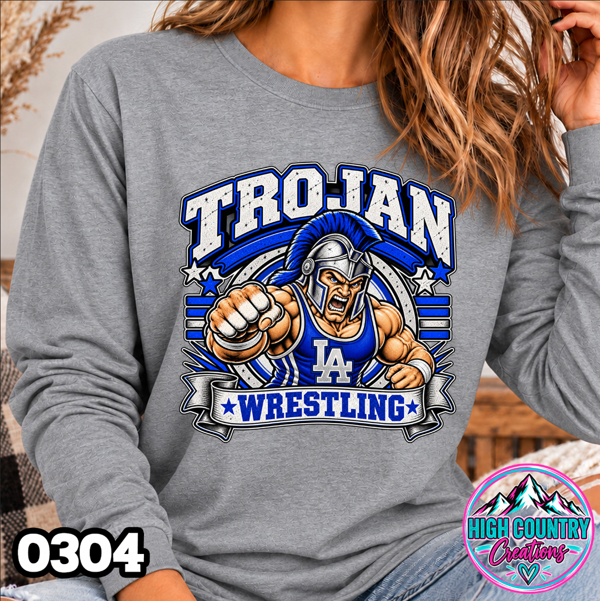0304 WRESTLING MASCOT BANNER