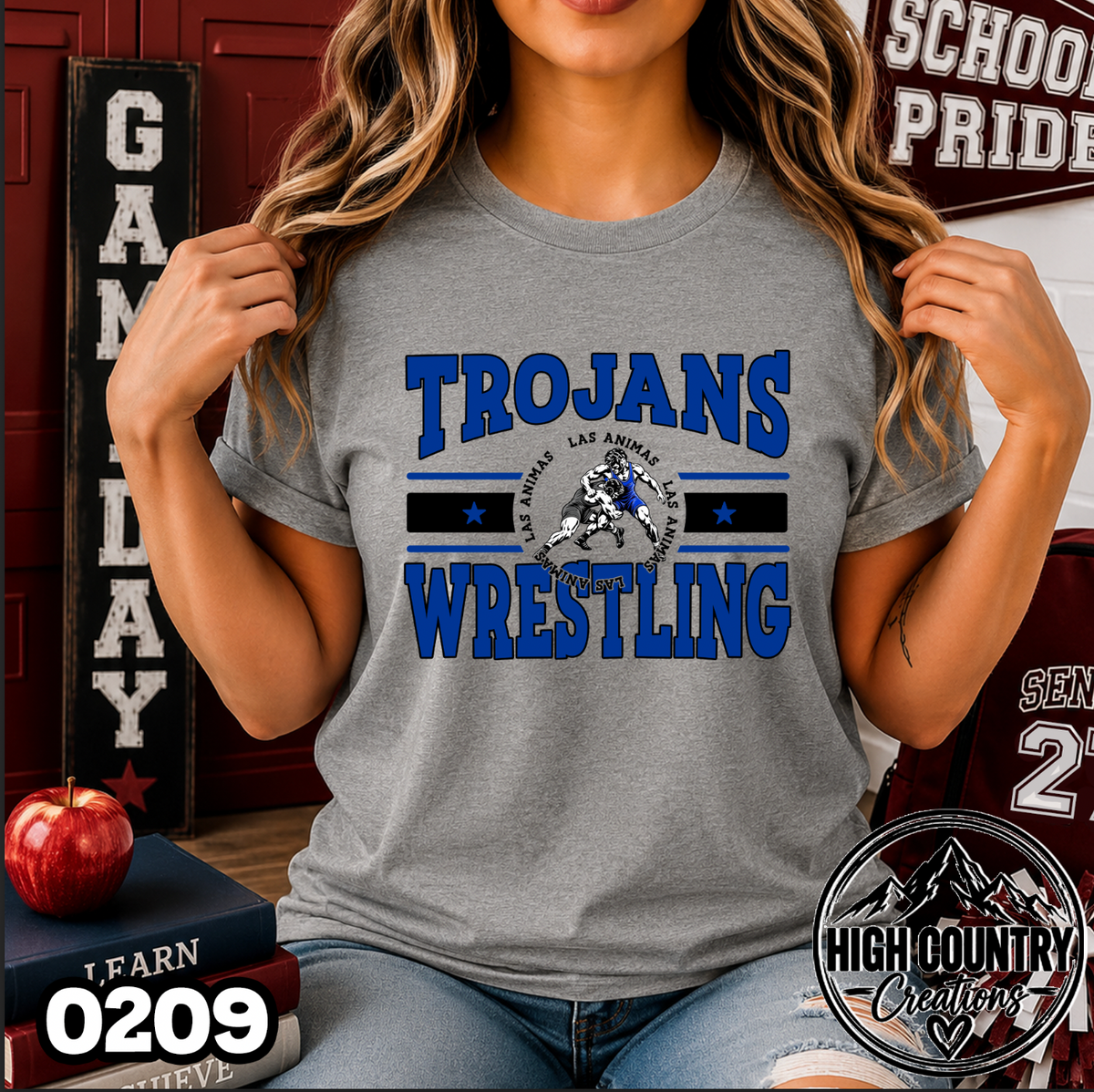 0209 Retro Varsity Wrestling Pride Tee