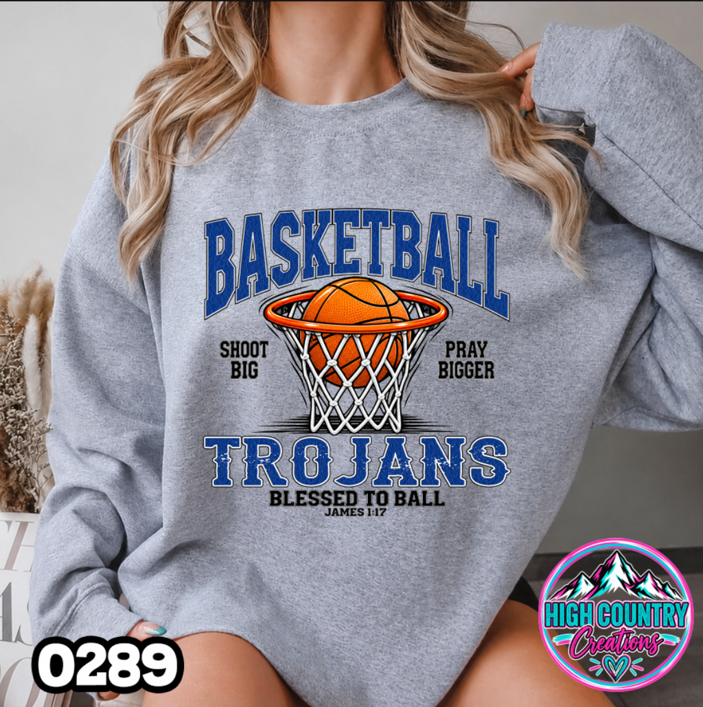 0289 BLESSED TO BALL BASKETBALL SWEATSHIRT