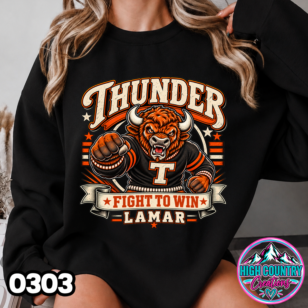 0303 FIGHT TO WIN MASCOT SWEATER
