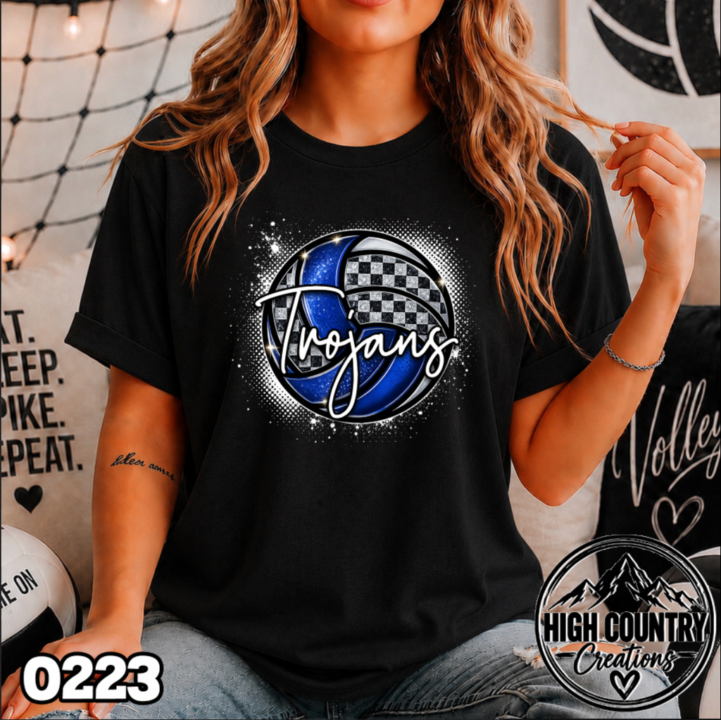 0223 VOLLEYBALL MASCOT SPLATTER