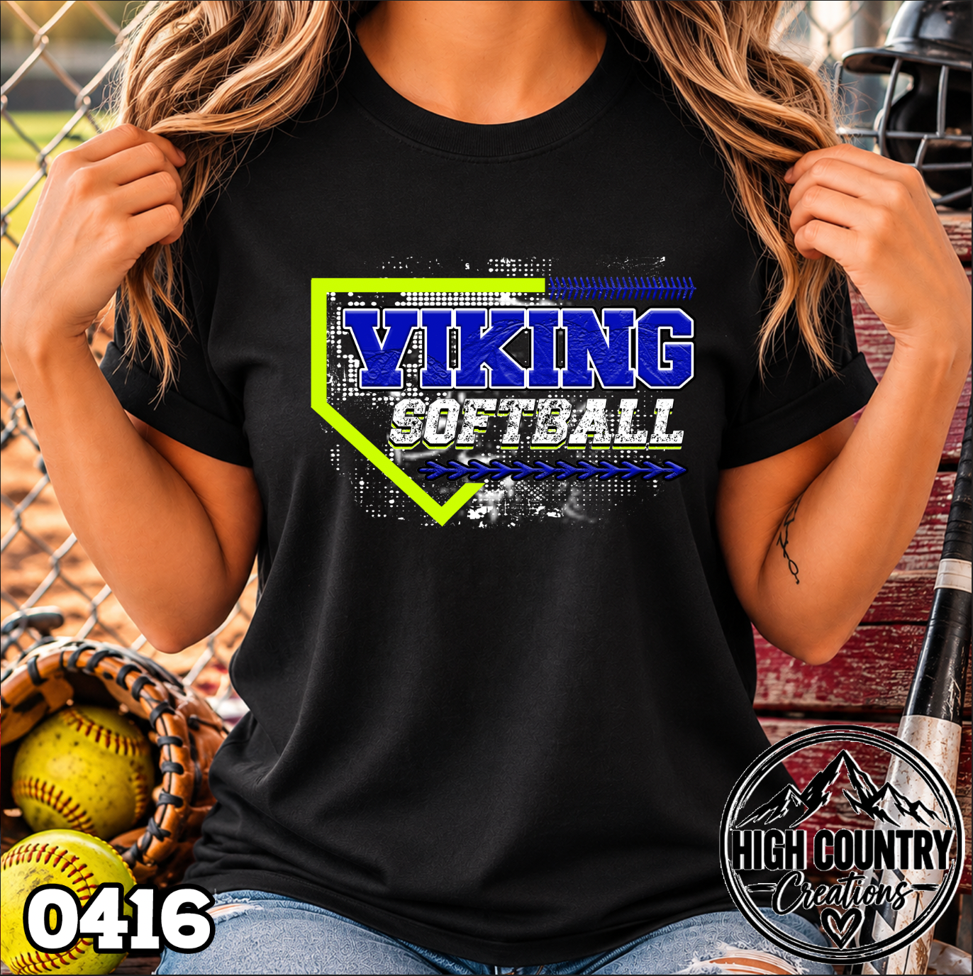 0416 SOFTBALL DIAMOND GRUNGE