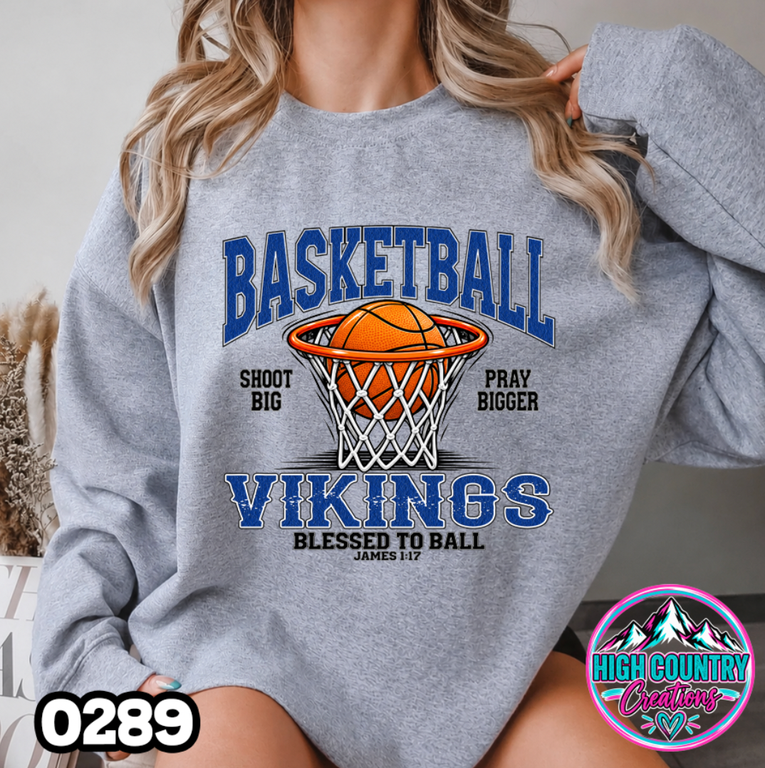 0289 BLESSED TO BALL BASKETBALL SWEATSHIRT