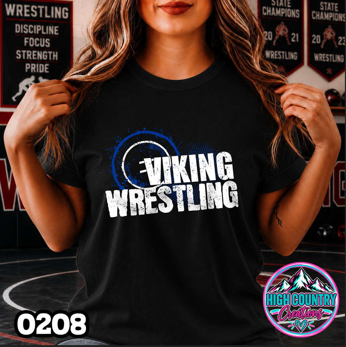 0208 WRESTLING MAT SPLATTER TEE