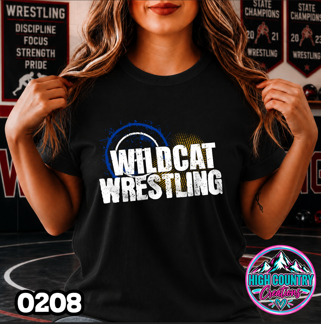 0208 WRESTLING MAT SPLATTER TEE