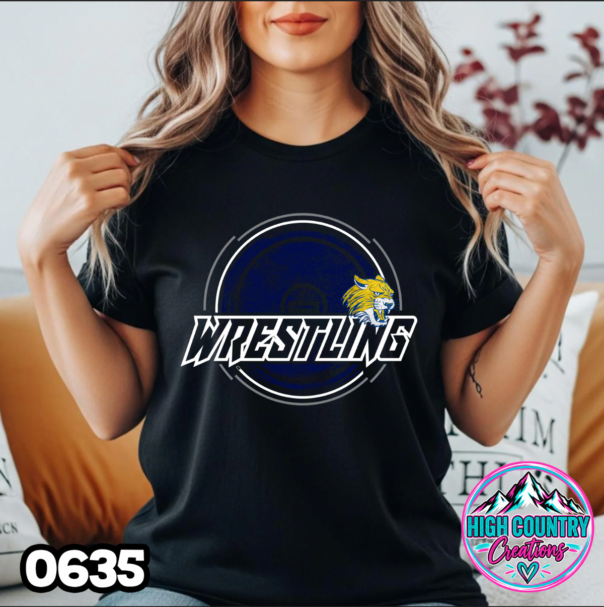 0635 HALF TONE WRESTLING MAT TEE