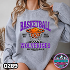 0289 BLESSED TO BALL BASKETBALL SWEATSHIRT
