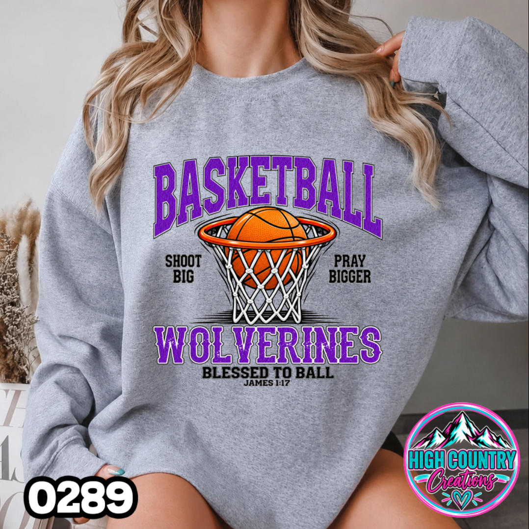 0289 BLESSED TO BALL BASKETBALL SWEATSHIRT