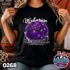 0268 Faux Glitter Checkered Basketball Spirit Tee