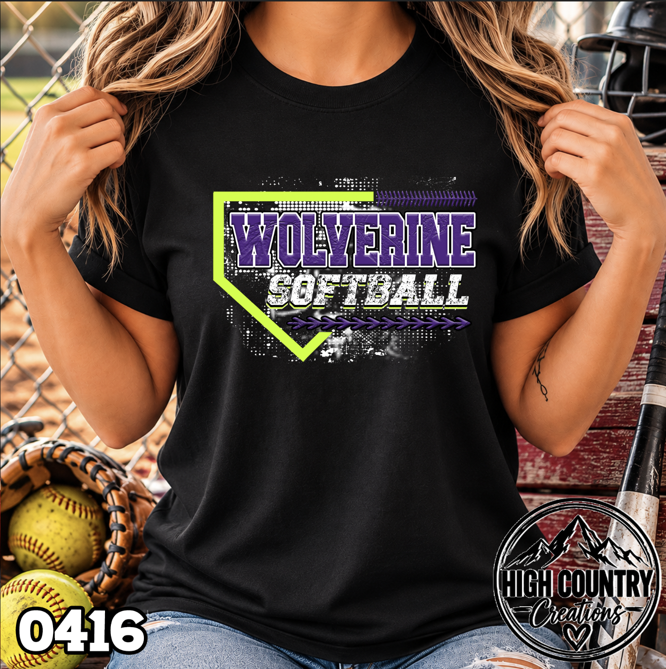 0416 SOFTBALL DIAMOND GRUNGE