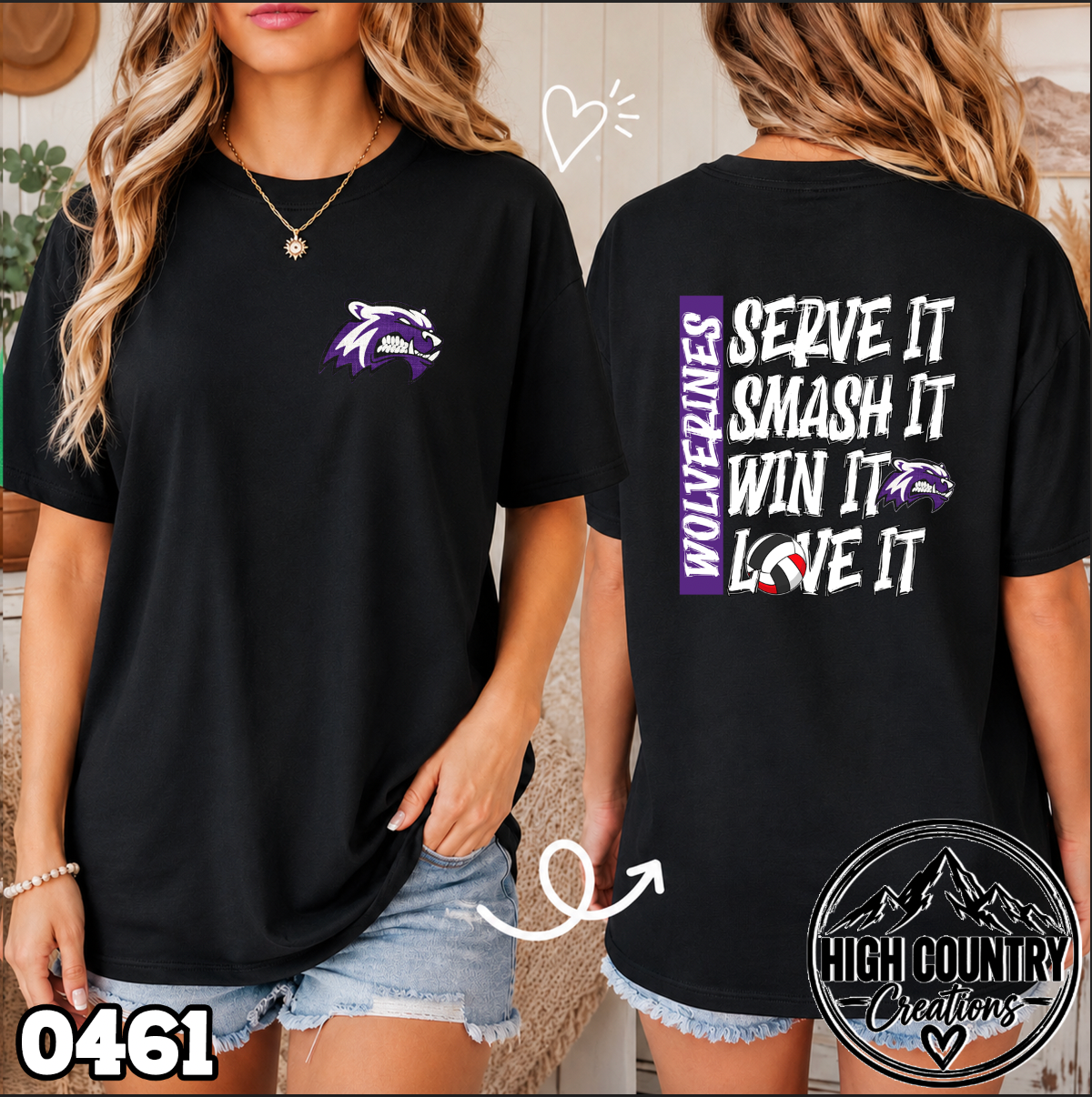 0461 Volleyball SERVE • SMASH • WIN • LOVE IT