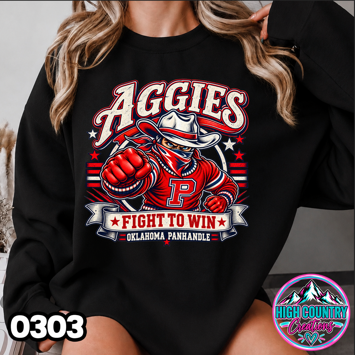 0303 FIGHT TO WIN MASCOT SWEATER