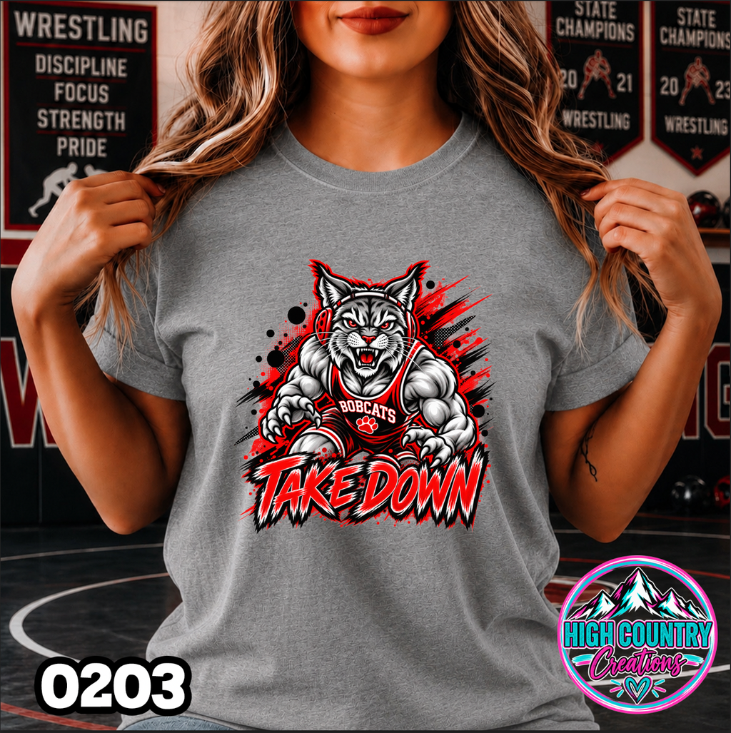 0203 TAKEDOWN AI Wrestling Mascot