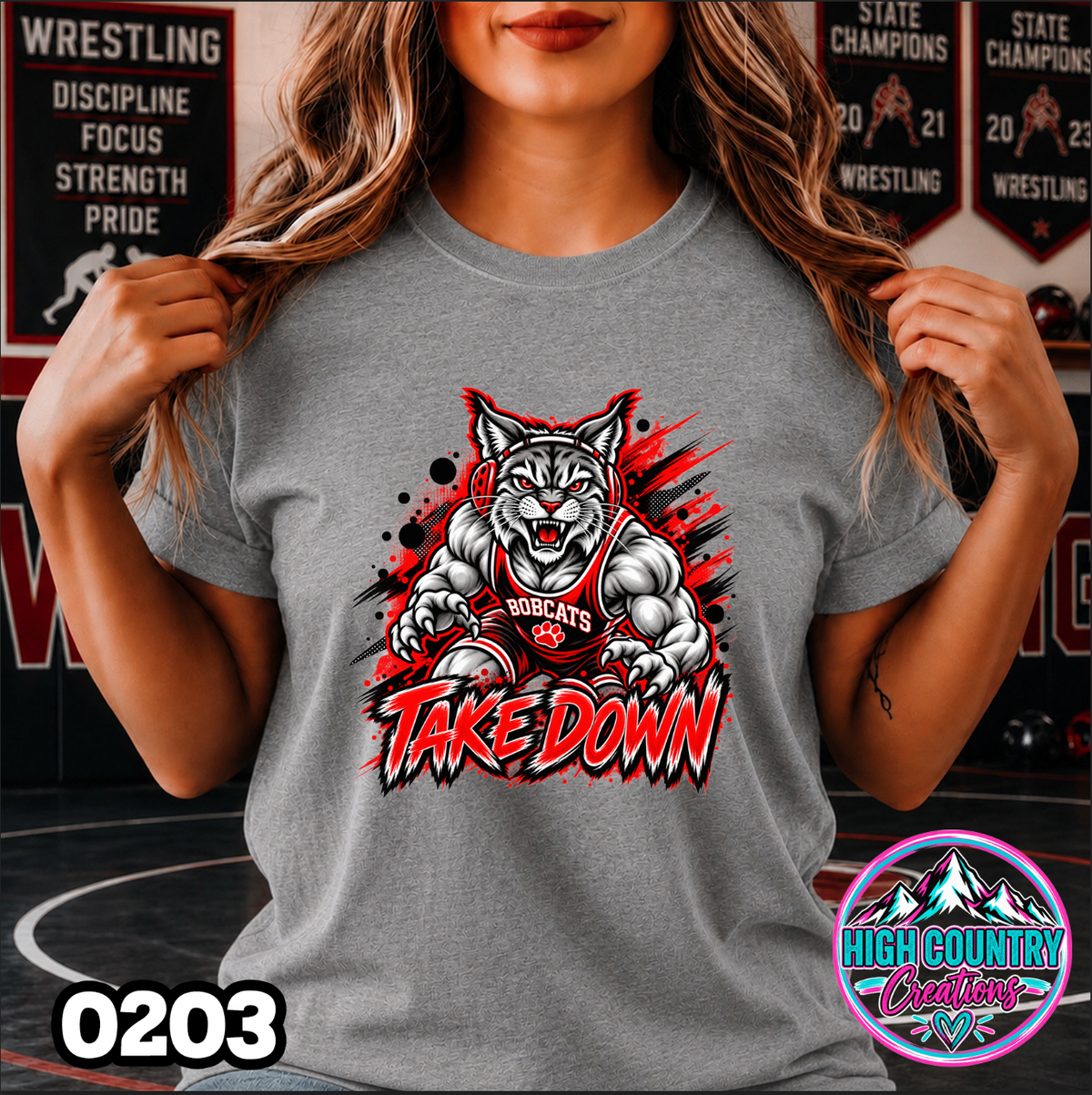 0203 TAKEDOWN AI Wrestling Mascot