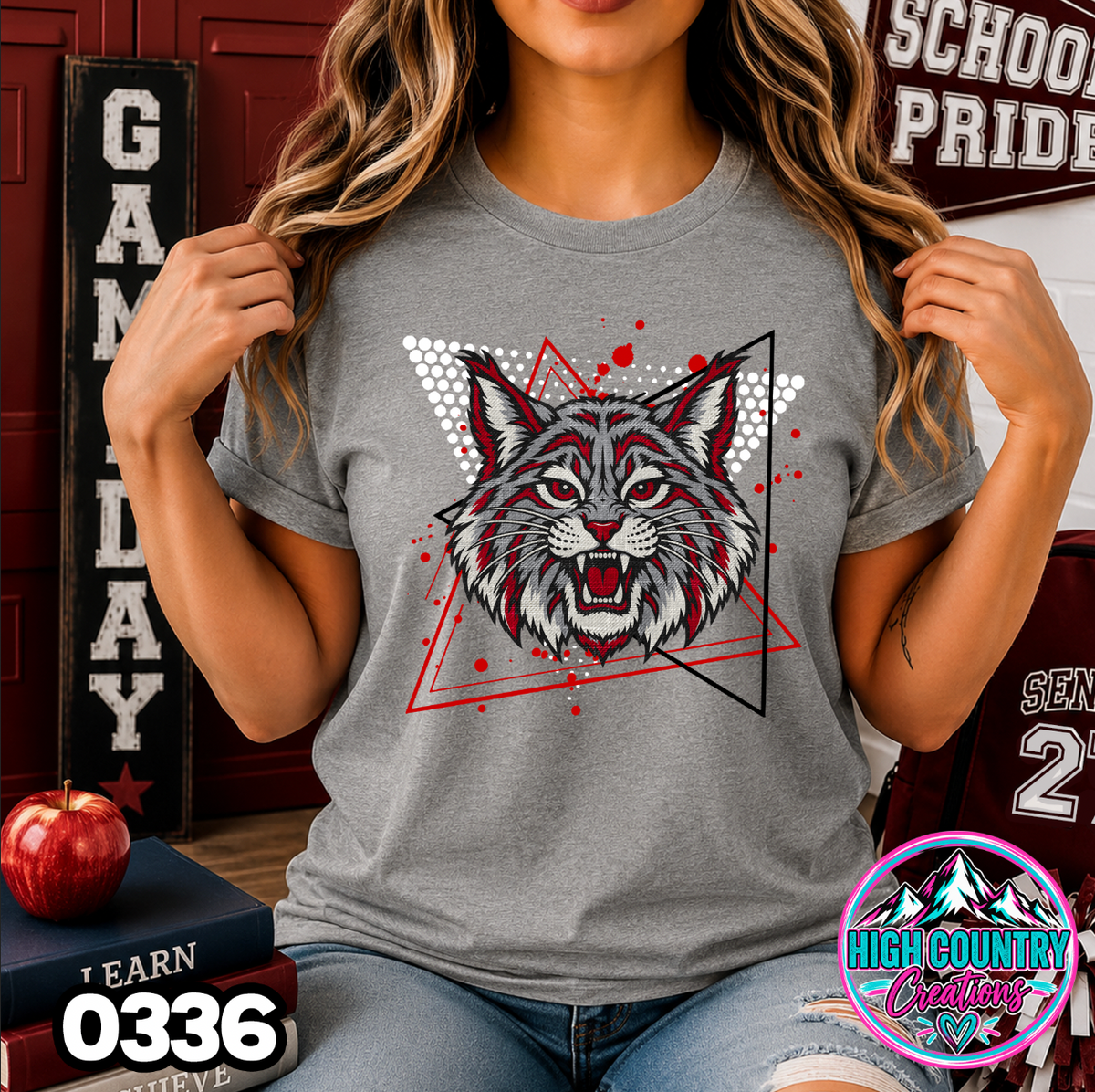 0336 Retro Triangle Mascot Tee