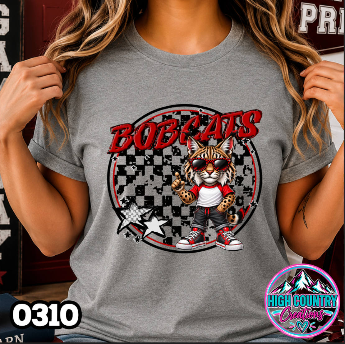 0310 Checkered Kids Mascot Tee