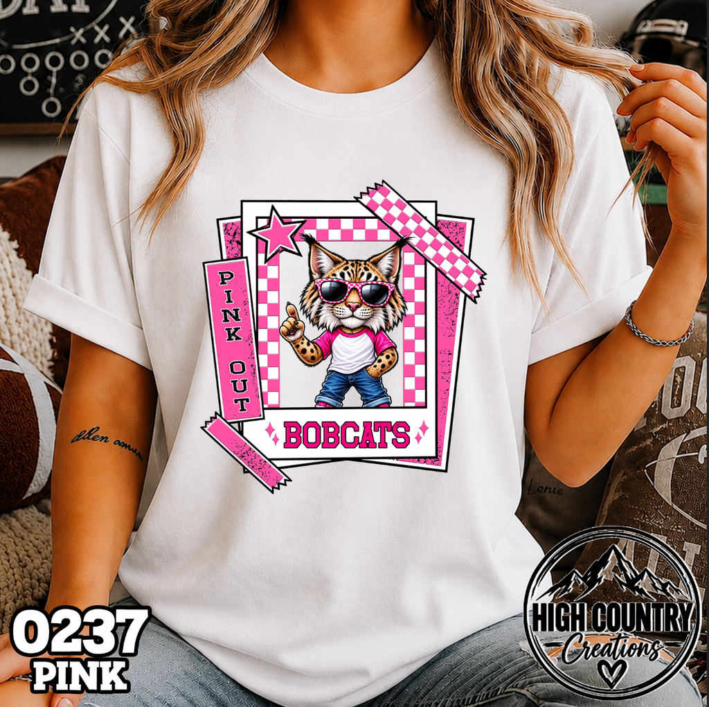 0237 Pink Out Framed Mascot