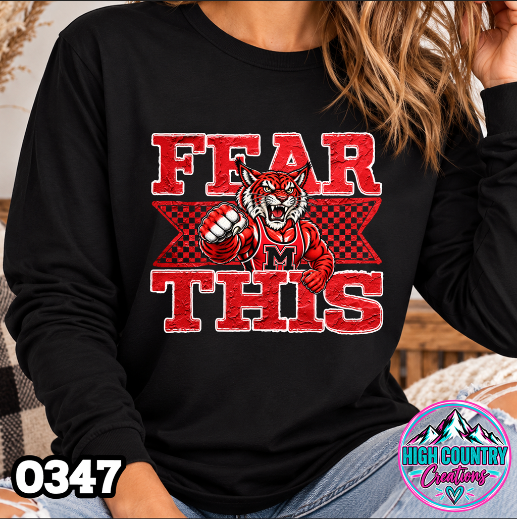 0347 FEAR THIS Wrestling Tee